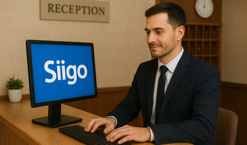 Recepcionista en hotel profesional